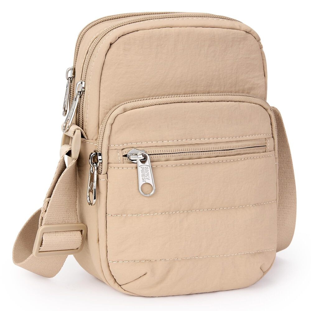 9022 Crossbody Card Bag , Zipper Phone Bag RFID Card Slots Shoulder Purse